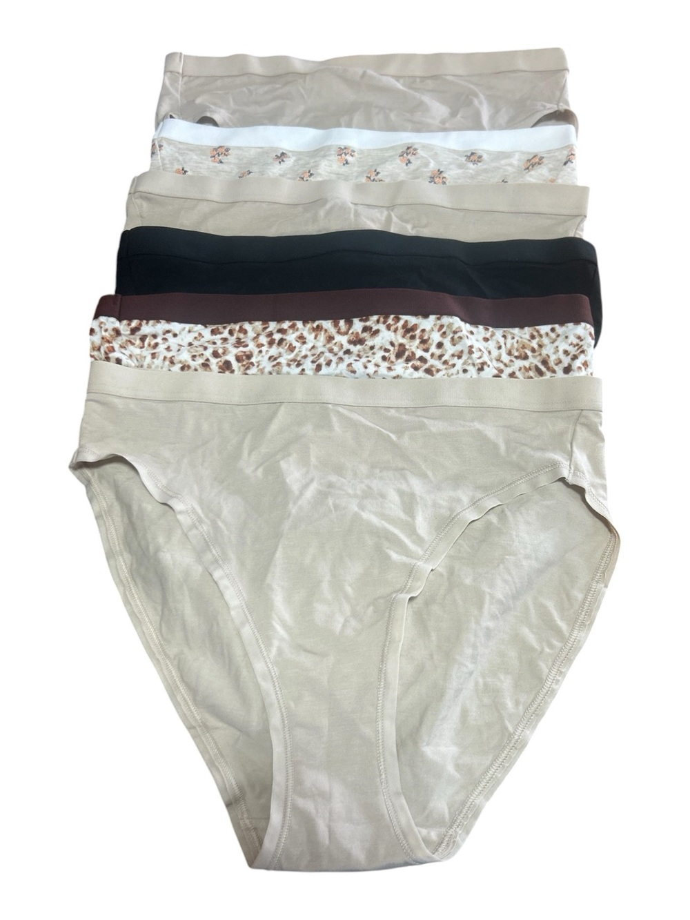 NWOT Old Navy Women's Bikini Briefs - Beige, Black, floral and cheetah print mix